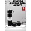 3 Bardaklı Termos Seti Anneler Gününe Özel Hediye Taşınabilir Sızdırmaz Isı Koruyucu