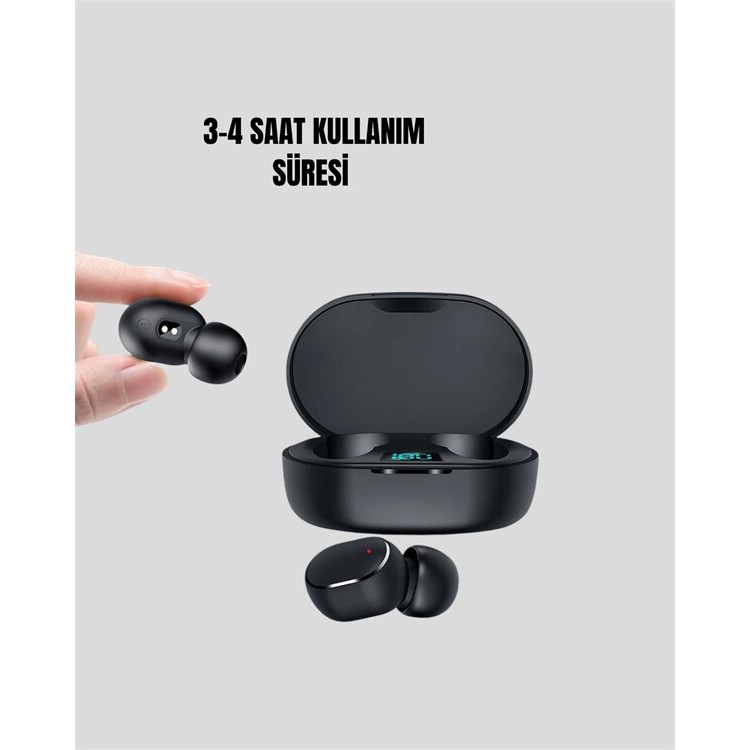 Kablosuz Kulak İçi Bluetooth Kulaklık Stereo Dokunmatik Kontrollü Kulaklık