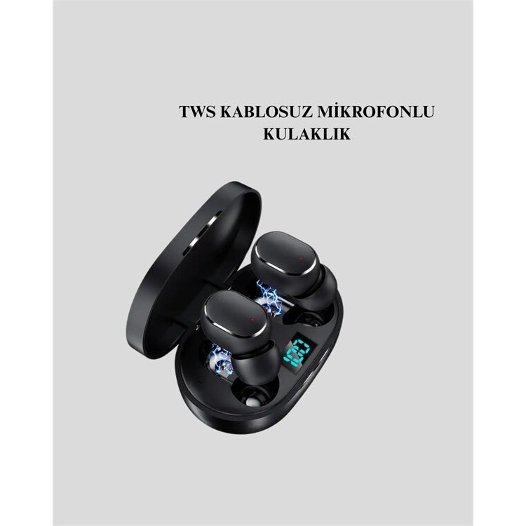 Kablosuz Kulak İçi Bluetooth Kulaklık Stereo Dokunmatik Kontrollü Kulaklık