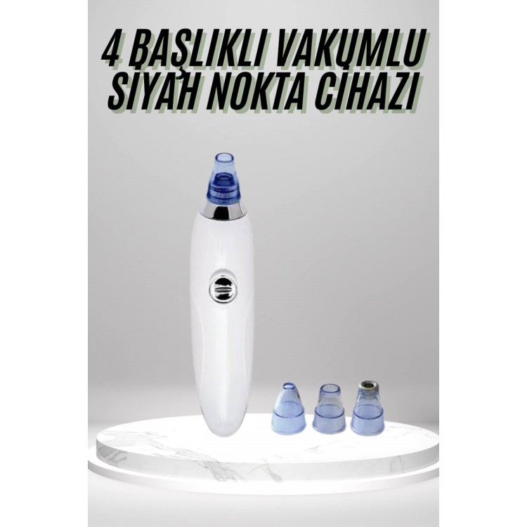 4 Başlıklı Pilli Vakumlu Siyah Nokta Temizleyici Akne Ve Sivilce Önleyici
