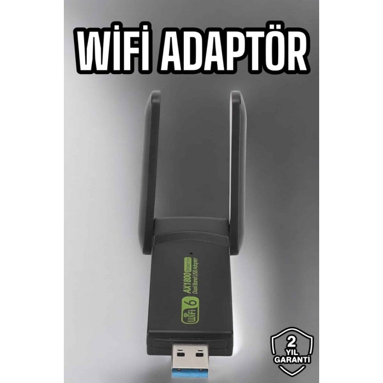 Wifi Adaptör Çift Bantlı Kablosuz Wifi Adaptörü
