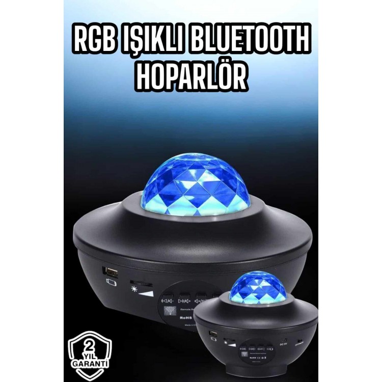Projektör Yıldız Gece Lambası Disko Topu Bluetooth Bağlantılı Taşınabilir Şarjlı