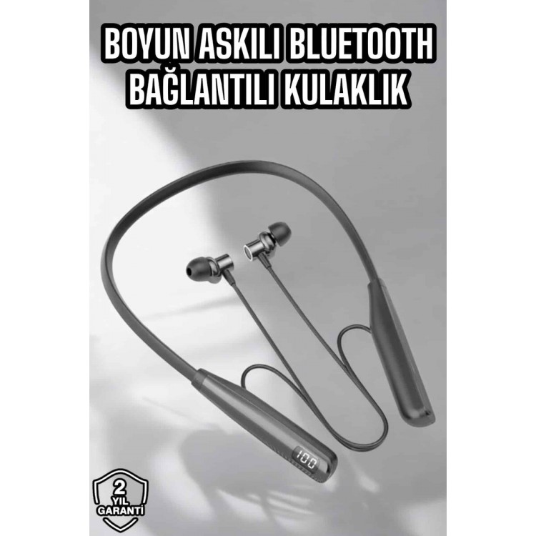 Boyun Bantlı Bluetooth Kulaklık Yüksek Ses Kaliteli 100 Saat Kulaklık