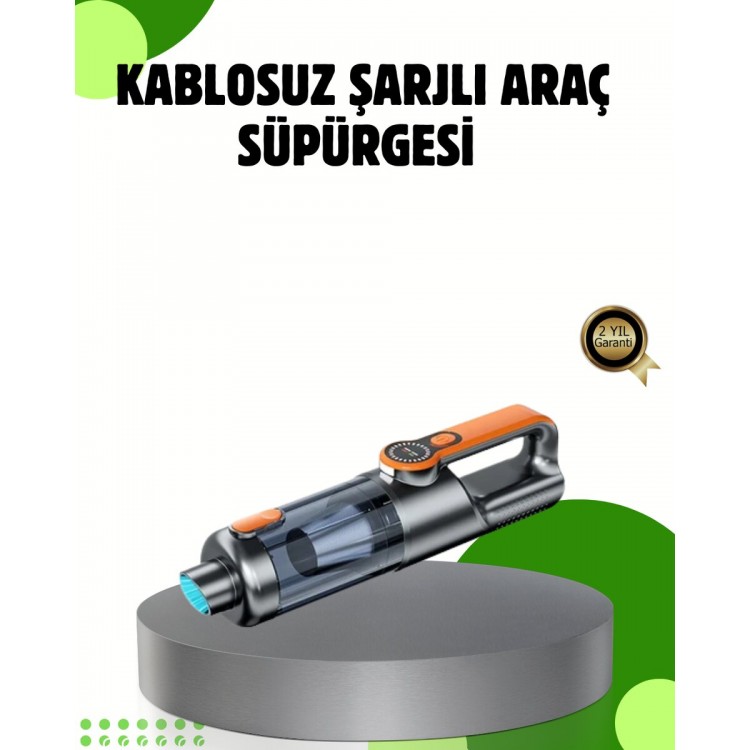 Şarjlı Kablosuz El Süpürgesi Yüksek Emiş Güçlü ve Çok Başlıklı