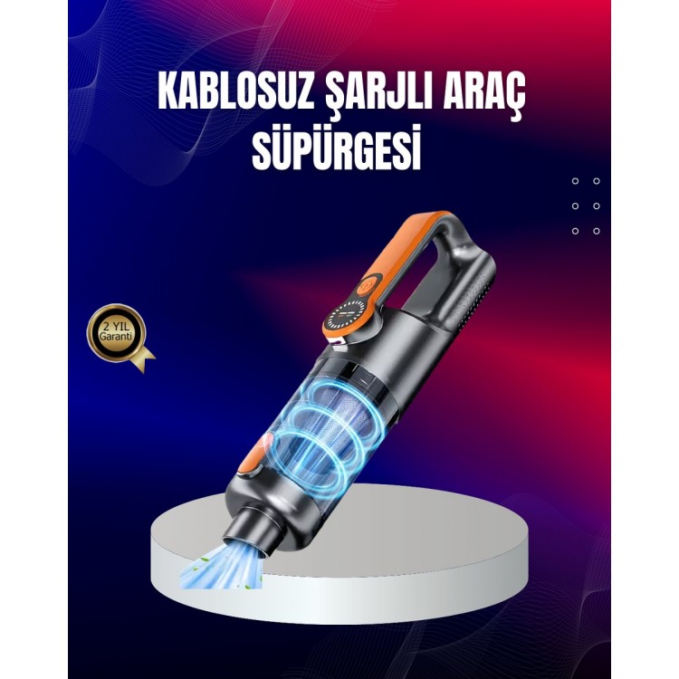 Taşınabilir Şarjlı El Süpürgesi Çok Yönlü Temizlik 5 Başlıklı Numaratör Hediyeli