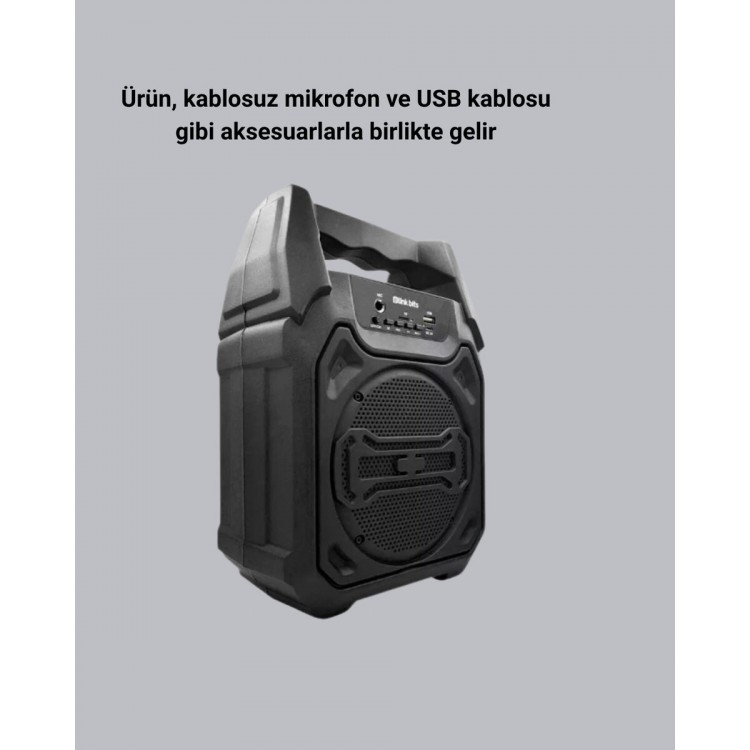 10W Gücünde Kablosuz Hoparlör – Şarjlı FM Radyolu ve Taşınabilir