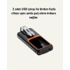 Powerbank 20000 mAh | 22.5W Hızlı Şarj Dahili Kablolu LCD Ekranlı Şarj Cihazı