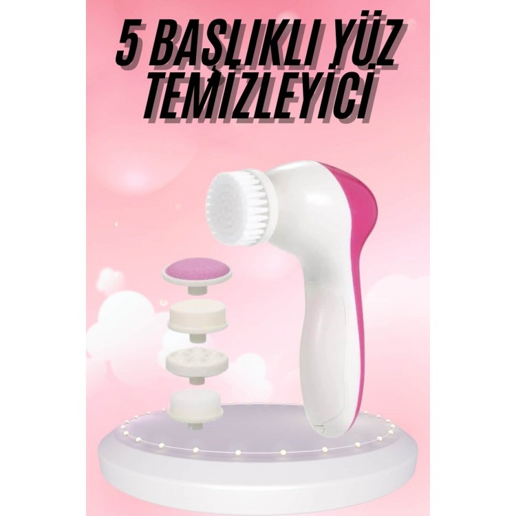 5 Başlıklı Titreşimli Cilt Temizleme Seti Canlandırıcı ve Onarıcı