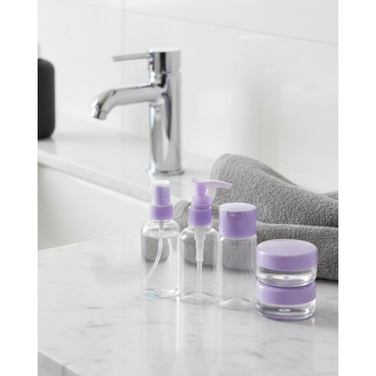 5 Parça Seyahat Banyo Seti 30 ml Şeffaf Taşınabilir Şişe Seti
