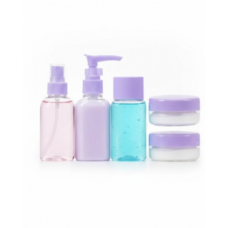 5 Parça Şeffaf Seyahat Kozmetik Seti 30 ml