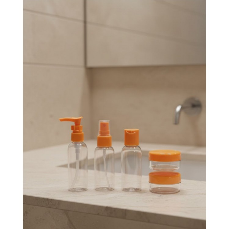 30 ml 5’li Seyahat Şişesi Seti Çantalı Kozmetik Organizer