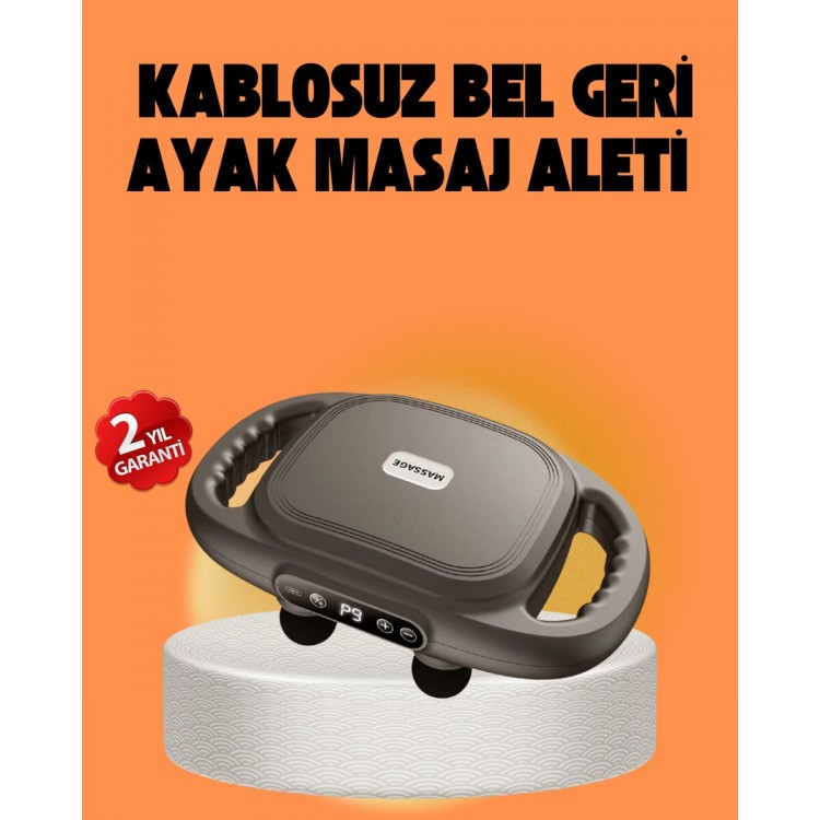 Şarjlı 6 Başlıklı Masaj Tabancası 2000 mAh Sessiz Güçlü Motor