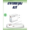 67 Watt Çift Turbo Şarj Adaptörü  Reno 4 5 6 Uyumlu
