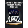 7 Kordonlu Akıllı Saat Siyah Kasa Dokunmatik Ekran Uyku ve Sağlık Takibi