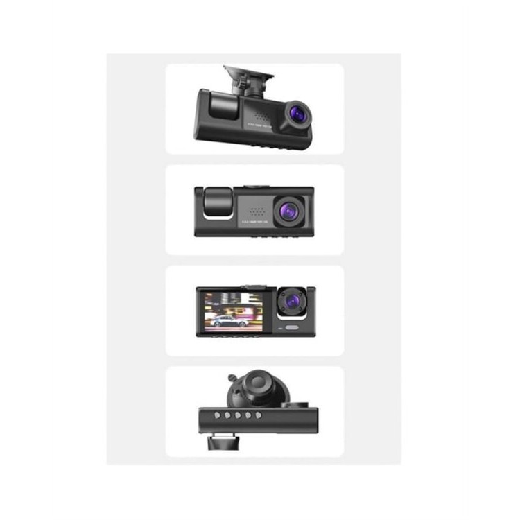 1. 3 Kameralı Full HD Araç Kamerası – Ön İç ve Arka Görüş ile %100 Kapsama