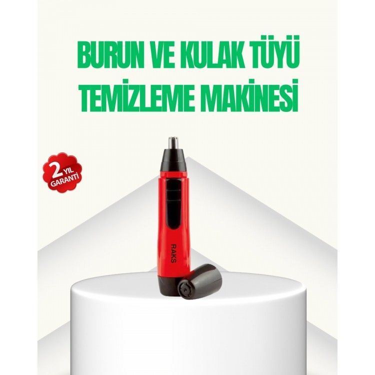 Kulak Burun Tüy Temizleme Makinası Pilli Kırmızı Ergonomik