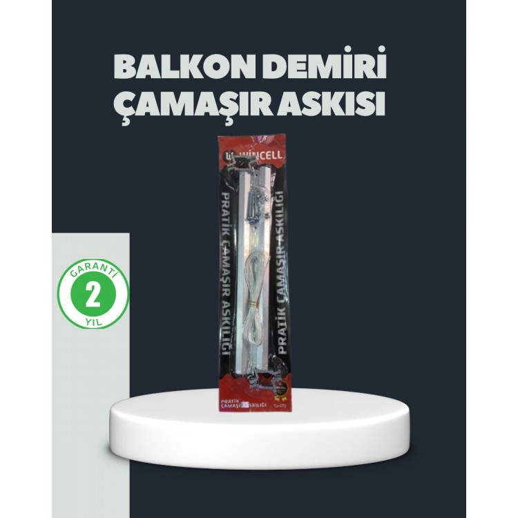 Balkon Demiri Çamaşır Askısı Kare Demirlere Uygun Dayanıklı Tasarım