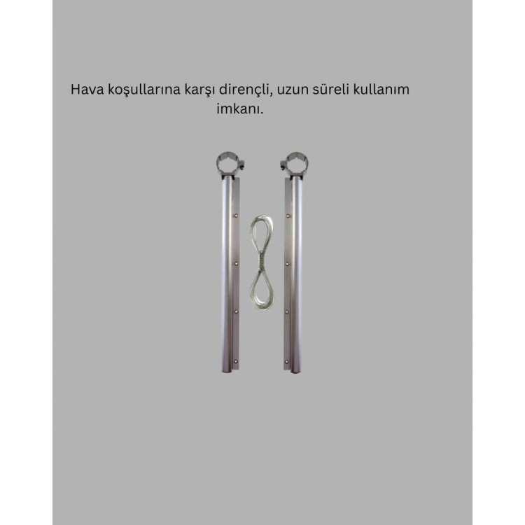 25x60 cm Çamaşır Askılığı Kare Balkon Demiri İçin Dayanıklı Tasarım