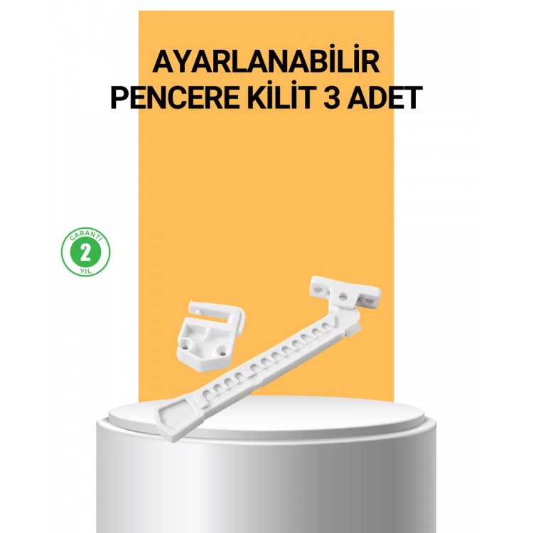 Pencere Cam Emniyet Kilidi Açılma Sınırlayıcı Set