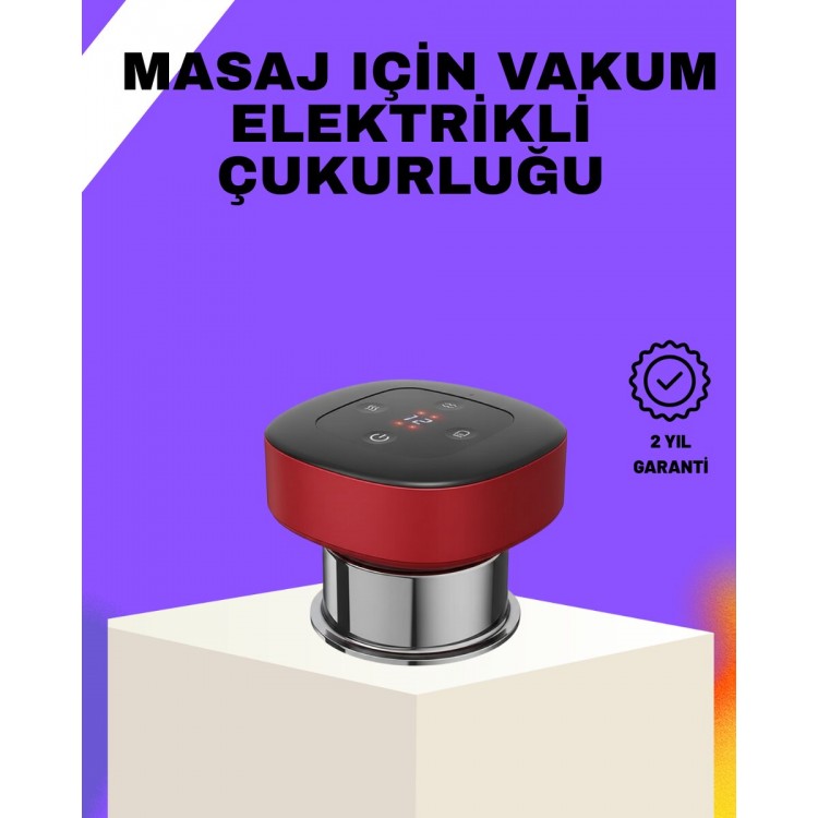 Vakumlu Masaj Aleti Çok Kademeli Emme Isıtmalı Ev Tipi Terapi