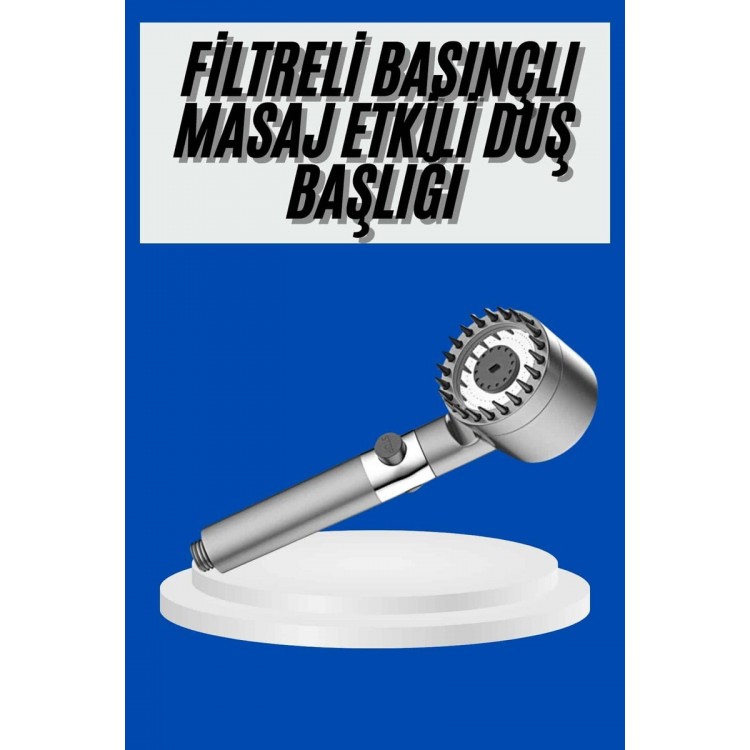 Yeni Nesil Duş Başlığı Paslanmaz Çelik Masaj Etkili Ergonomik Tasarım Su Basınçlı