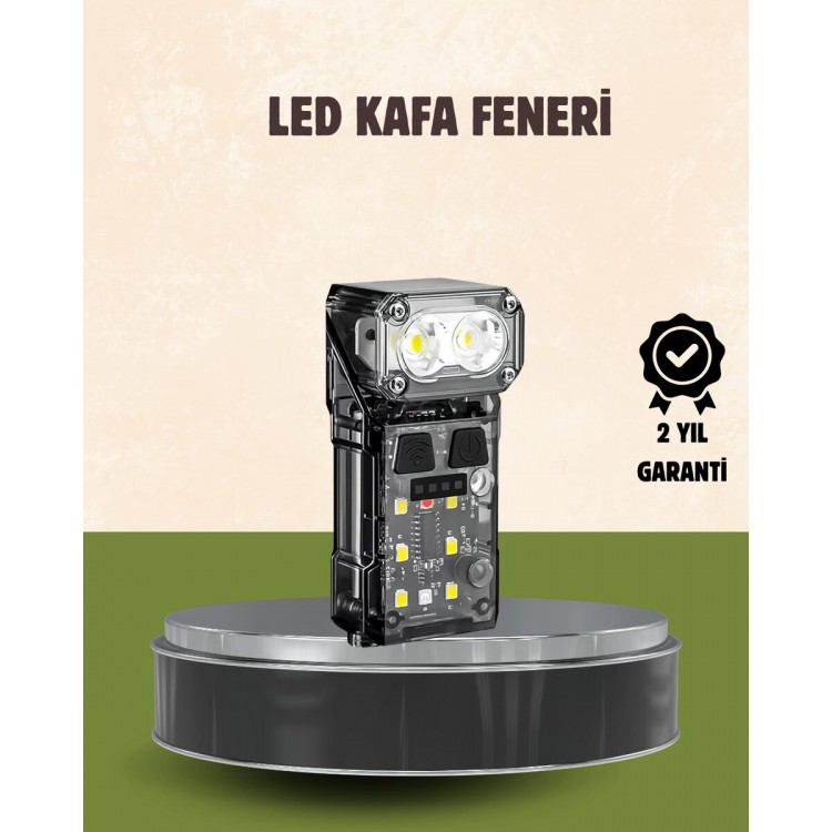 3’ü 1 Arada LED Far Şarj Edilebilir Sensörlü Manyetik 10 Saat Kullanım