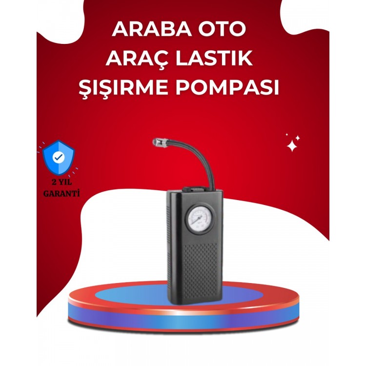 USB Şarjlı Kompakt Elektrikli Hava Kompresörü 3000 mAh