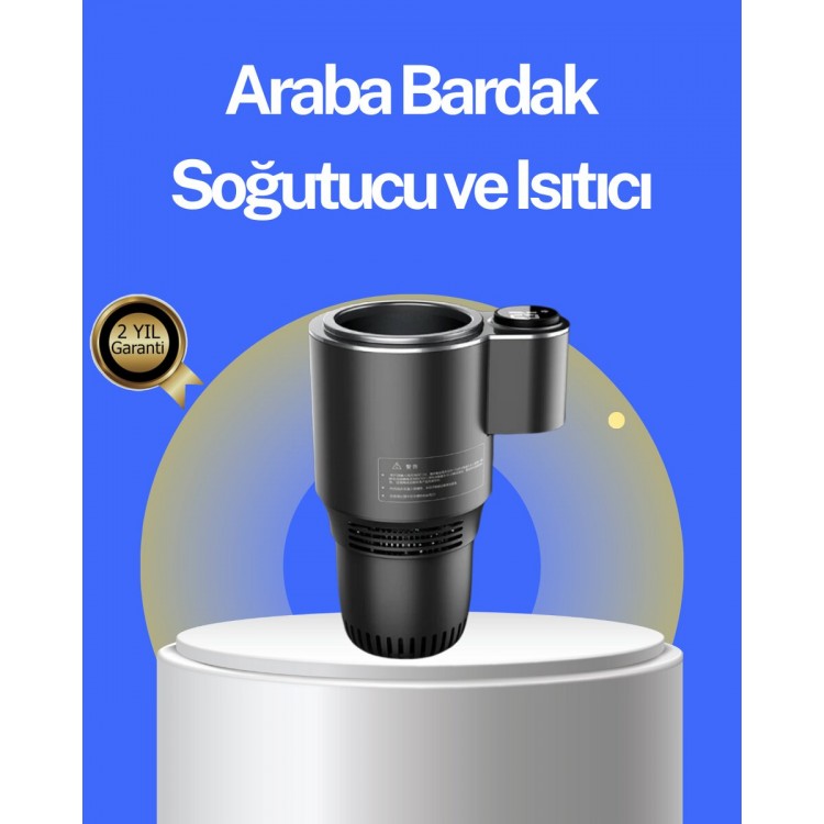 Araç İçi Isıtıcı Soğutucu Bardaklık 60°C Isıtma -4°C Soğutma