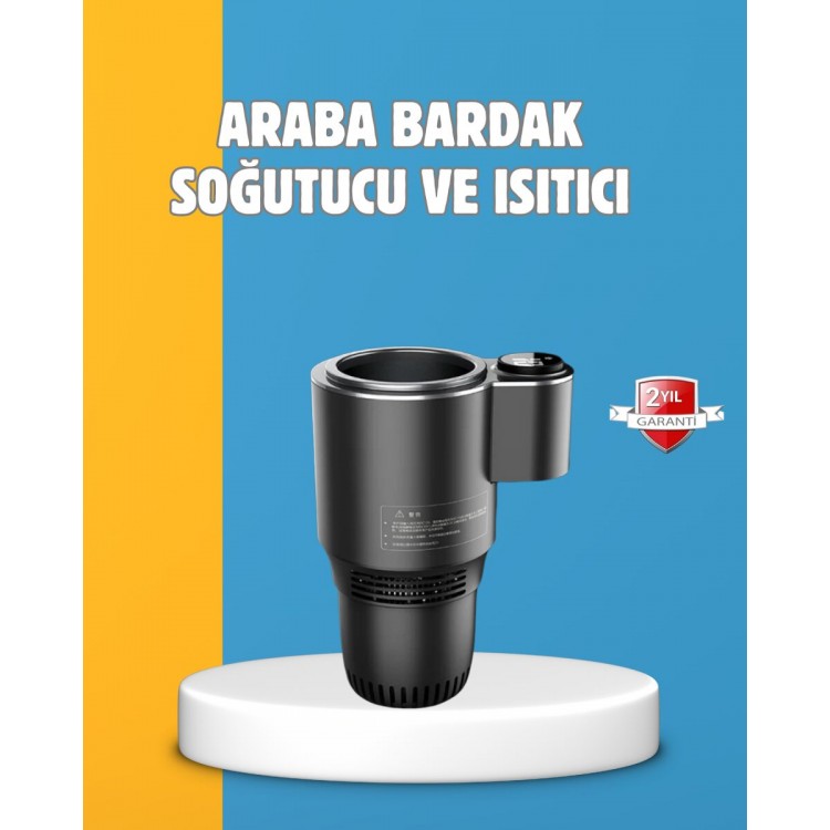 Dijital Ekranlı Akıllı Bardaklık Araç İçi Termal Isıtıcı Soğutucu