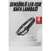 Sensörlü Şarjlı Type-c Şarj Işıklı Kafa Lambası Kamp Lambası