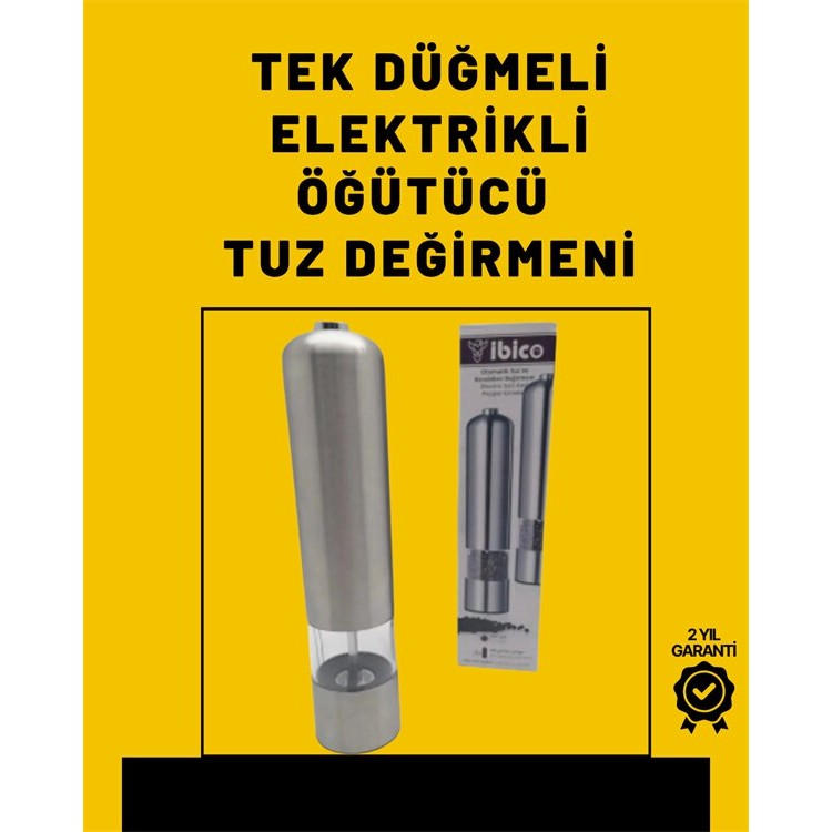 Pil İle Çalışan Elektrikli Baharat Öğütme Cihazı Ergonomik Şeffaf Gövde