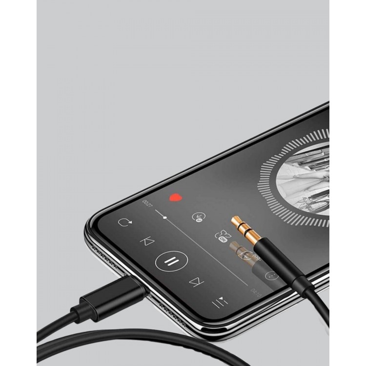 1 Metre Lightning to Aux Çevirici Kablo Stereo Ses Yüksek Kalite