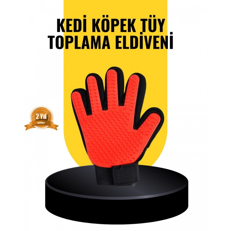 Kedi ve Köpekler İçin Tüy Toplama Eldiveni – Yumuşak Silikonlu Masaj Eldiveni