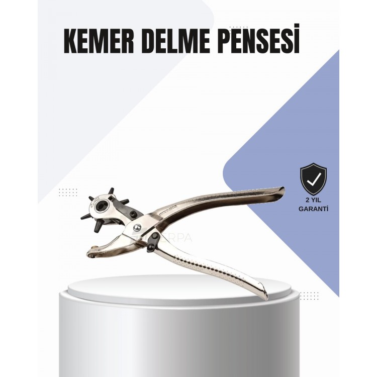 Kemer Delme Pensesi Çok Amaçlı 6 Farklı Delik Boyu Ayarlı Deri Delme Aleti