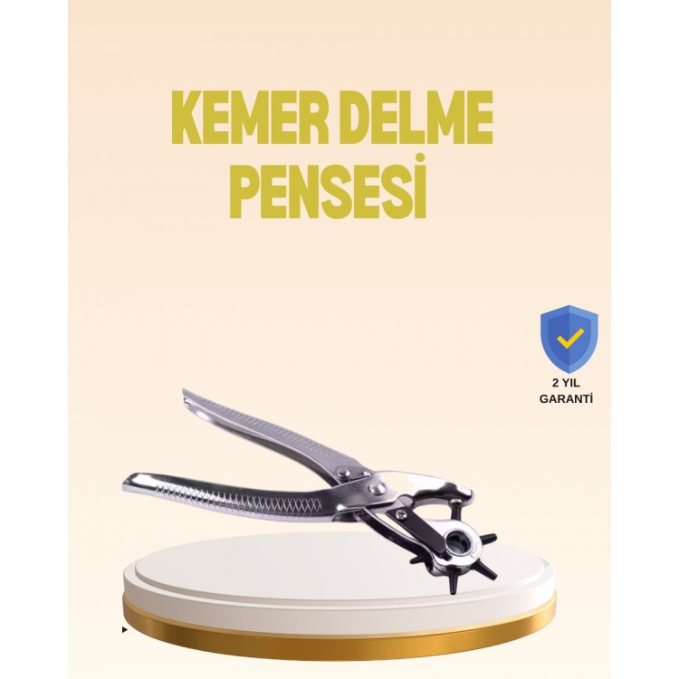 Profesyonel Deri Delme Pensesi Döner Başlıklı Kemer Delici 6 Fonksiyonlu
