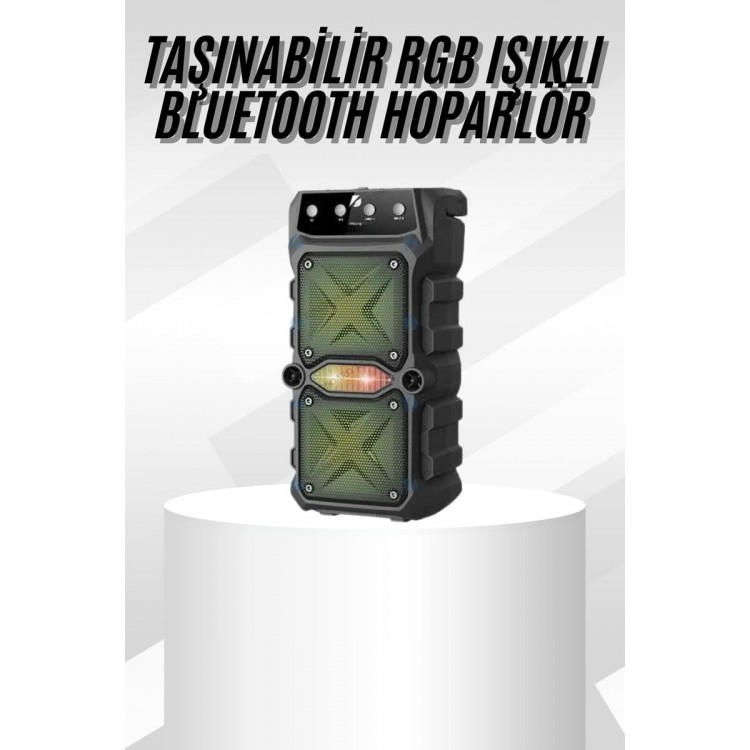 Çift Çıkışlı Güçlü Bataryalı Kablosuz Yüksek Ses Kaliteli Bluetooth Hoparlör