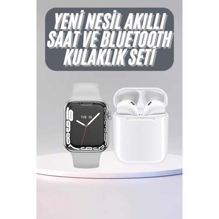 Akıllı Saat Kulaklık Hediyeli Uyku ve Sağlık Takibi Yapabilen Uzun Ömürlü