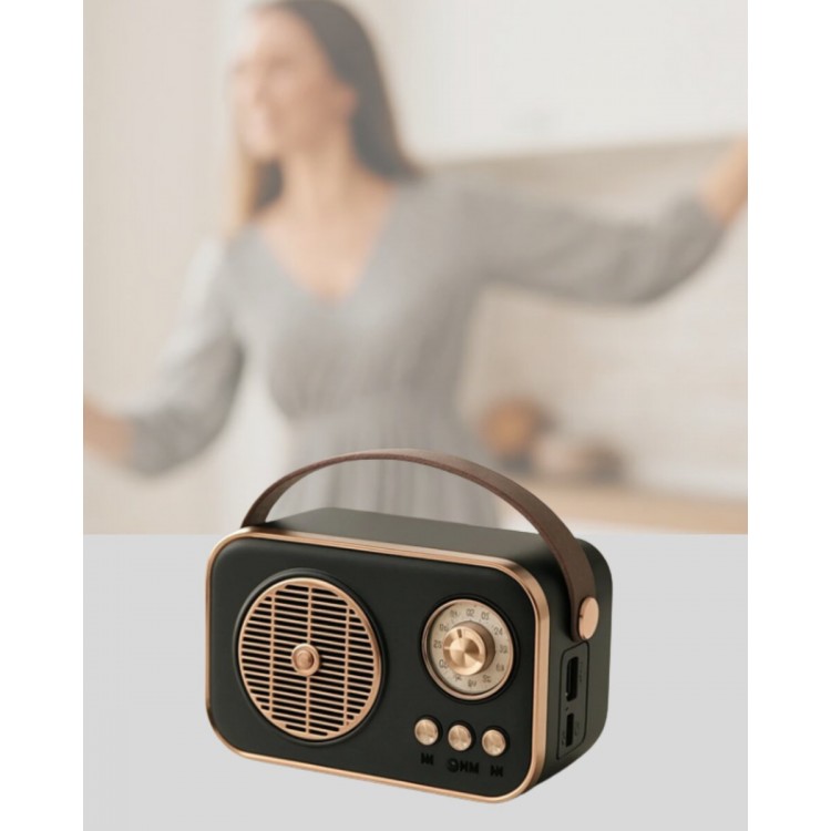 Retro Bluetooth Radyo – Nostaljik Tasarım TF Kart ve USB Destekli
