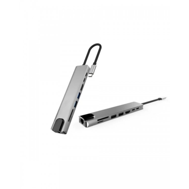 Çok Fonksiyonlu Type C Hub USB HDMI Ethernet Kart Okuyucu