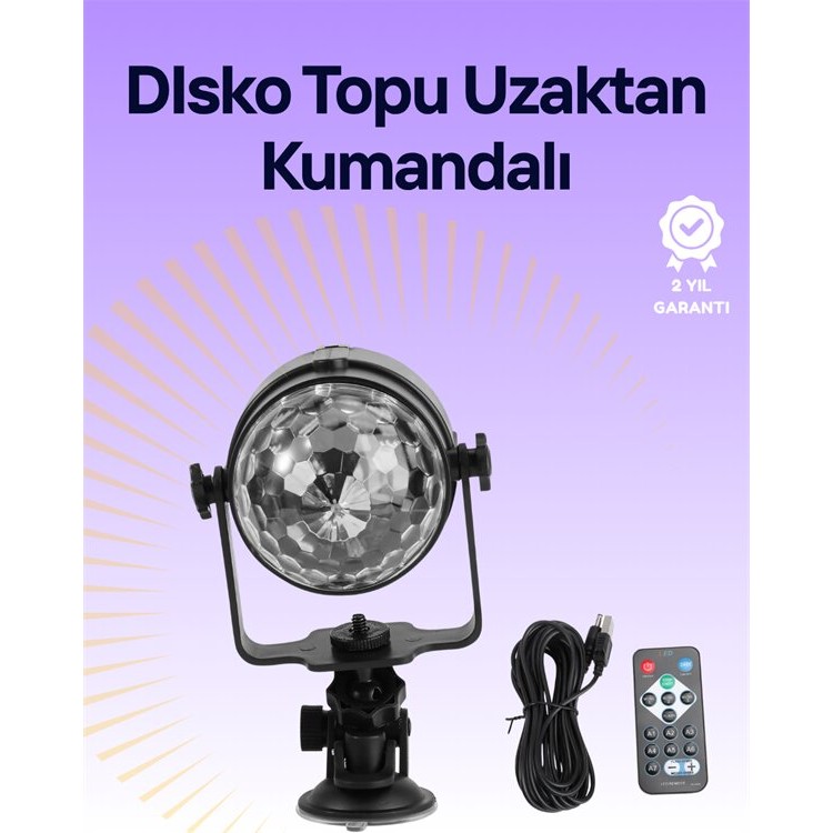 Taşınabilir ve Dayanıklı Plastik Kristal LED Disko Işığı