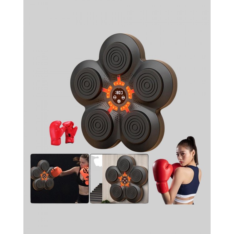 Evde Fitness İçin Akıllı Boks Makinesi Işıklı Vuruş Noktalı Bluetoothlu