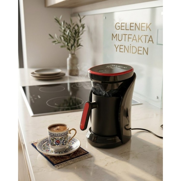 Sesli Uyarılı Türk Kahvesi Makinesi Otomatik Kapanma ve Damlama Emniyetli