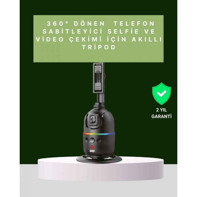 Yüz Takipli 360° Akıllı Gimbal Telefon ve Aksiyon Kamera Uyumlu