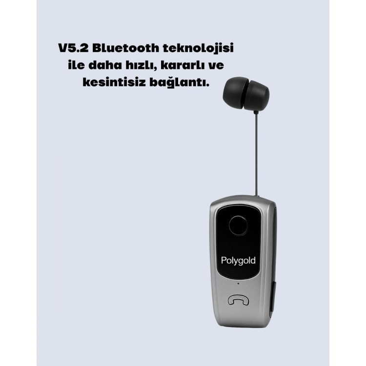 10 Saat Konuşma Süreli Klipsli Bluetooth Kulaklık