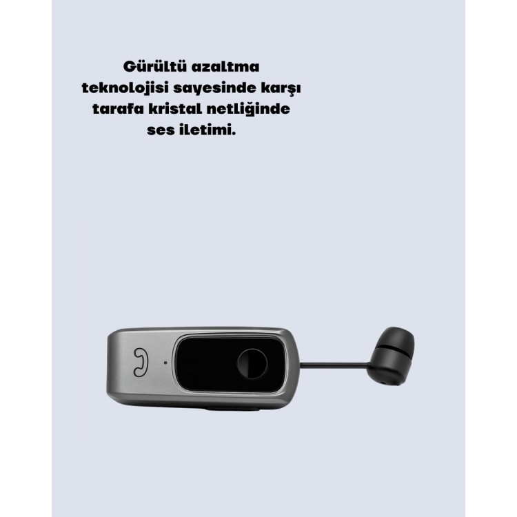 10 Saat Konuşma Süreli Klipsli Bluetooth Kulaklık