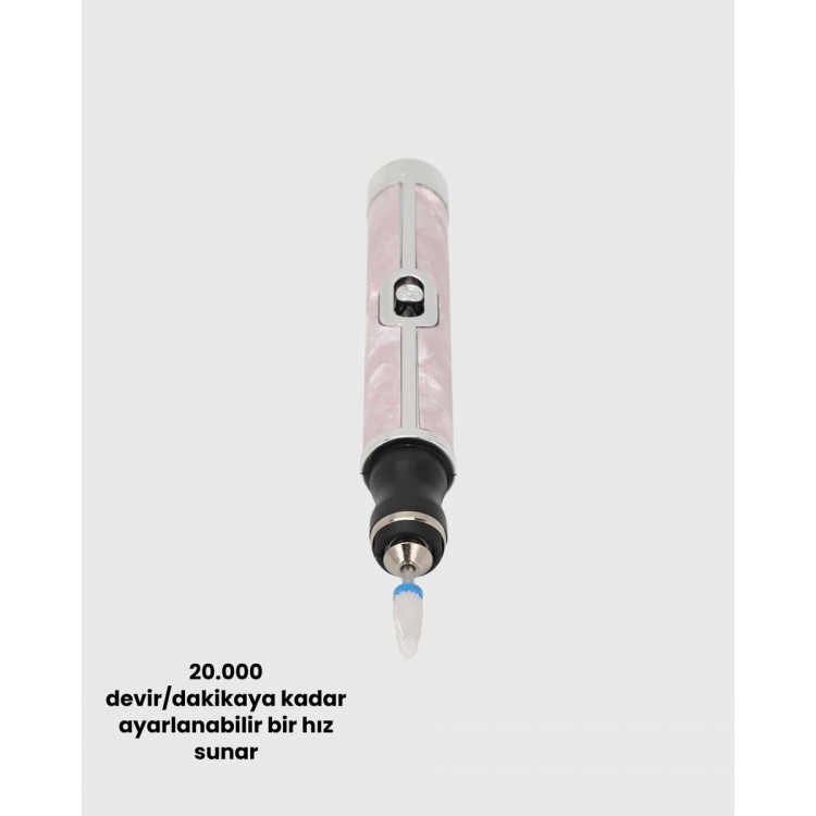 Ergonomik Saplı 20.000 RPM Hız Kontrollü Manikür Pedikür Makinesi