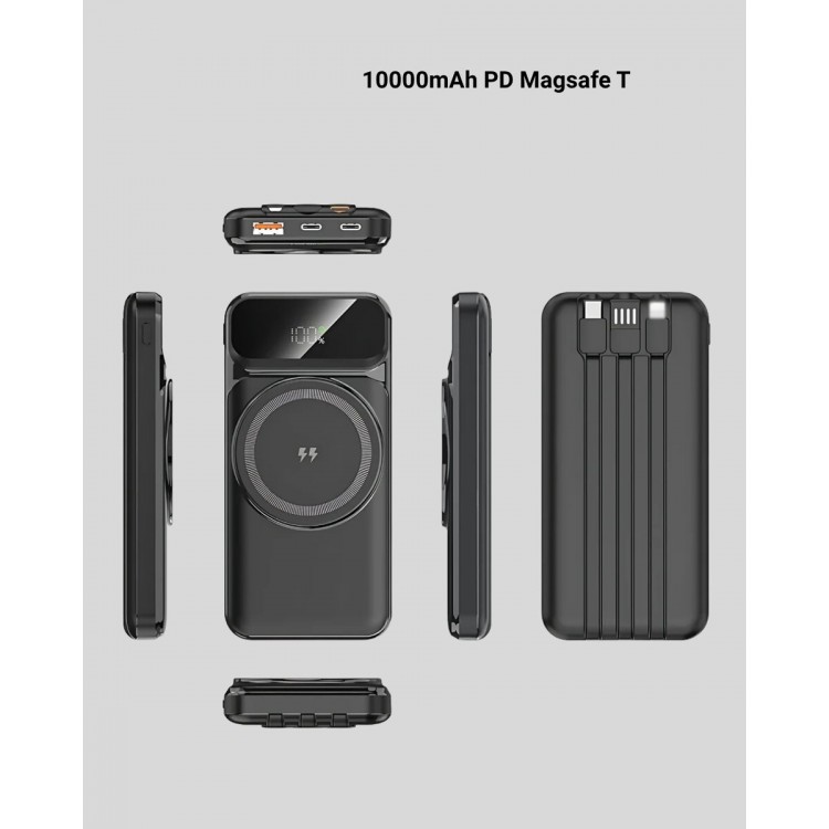 10000 mAh Kablosuz Hızlı Şarj Destekli Powerbank – 15W PD20W Type-C Girişli