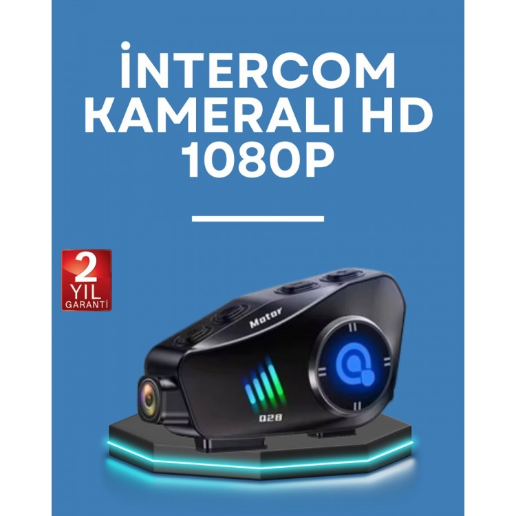 Q28 Kask Kulaklık 1080P HD Kamera – Bluetooth 5.3 Su Geçirmez Gürültü Azaltma