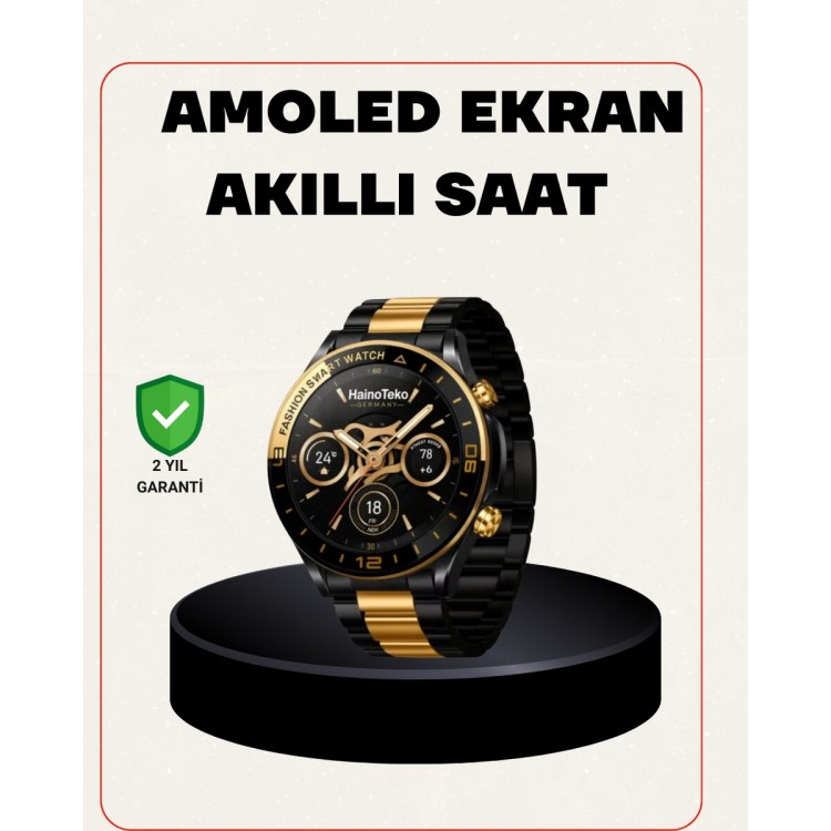 Amoled Akıllı Saat Manyetik Şarj GPS Destekli Spor ve Günlük Kullanım