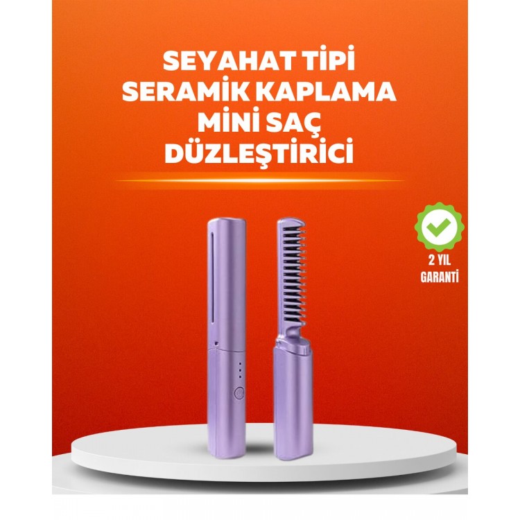 USB Şarjlı Kablosuz Saç Düzleştirici – Seyahat ve Günlük Kullanım